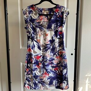 Aryeh Collection Floral Print Sleeveless Dress